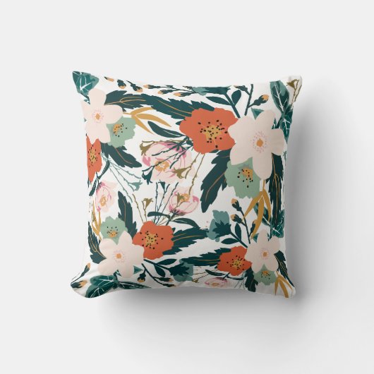 Vloeiend, bruinkoolkunst kussen (Voorkant)