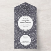 Vloeiend Chalkboard Monochrome Moderne Weddenschap All In One Uitnodiging (Binnen)