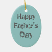 Vloeiend Fox Terrier Dad Ceramic Ornament (Achterkant)