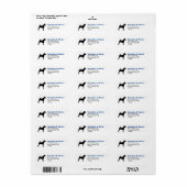 Vloeiend fox Terrier Silhouette Return-adres Etiket (Full Sheet)