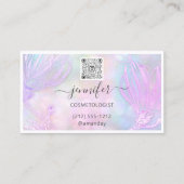 Vloeiend geformatteerde QR-code Aangepast Logo-hol Visitekaartje (Achterkant)