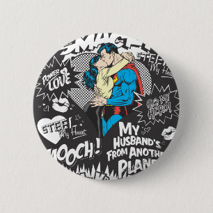 Vloeiend, gekleurd ronde button 5,7 cm