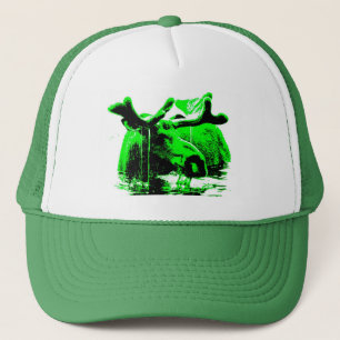 vloeiend groen trucker pet