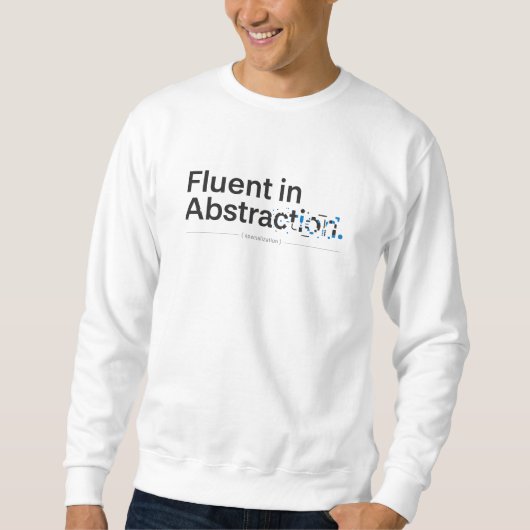 Vloeiend in Abstract Minimalistisch Codeerconcept Trui (Voorkant)