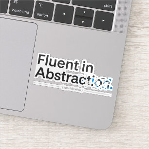 Vloeiend in Abstracte Minimalistische Programmeur Sticker