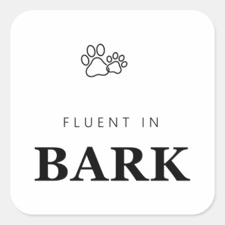 Vloeiend in blaffen Funny hondliefhebber Pootafdru Vierkante Sticker