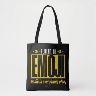 Vloeiend in Emoji Funny Emoji Tote Bag