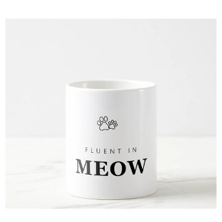 Vloeiend in Meow Grappige Kattenliefhebber Pootafd Koffiemok