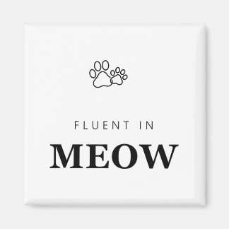 Vloeiend in Meow Grappige Kattenliefhebber Pootafd Magneet