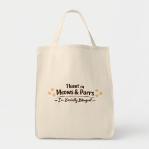 Vloeiend in Miauwen & Spinzen Grappig Cadeau voor Tote Bag