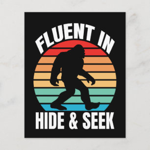 Vloeiend in Verstoppertje Spelen Grappige Bigfoot Flyer