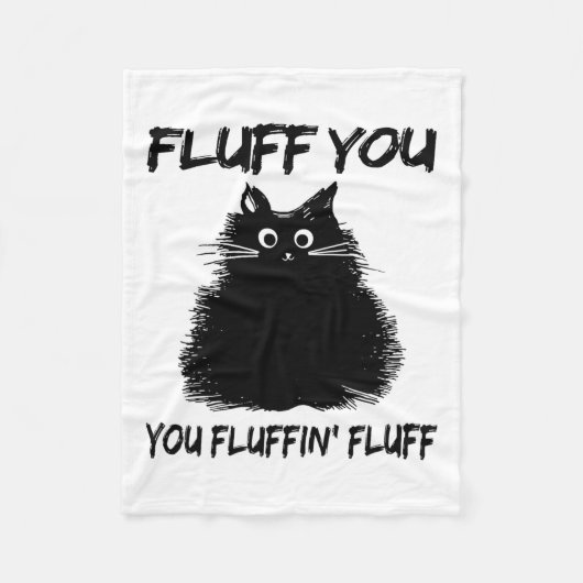 Vloeiend je fluffin Shirt Funny Cat Kitte Fleece Deken (Voorkant)