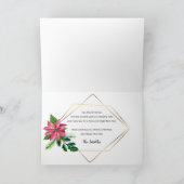 Vloeiend kerstscript, met gouden Lijst Feestdagen Kaart (Binnen)