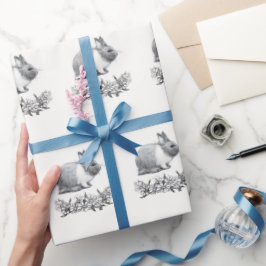 Vloeiend konijn cadeaupapier