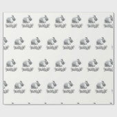 Vloeiend konijn cadeaupapier (Vlak)