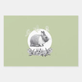 Vloeiend konijn inpakpapier vel (Voorkant)