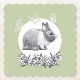 Vloeiend konijn kartonnen onderzetters