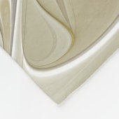 Vloeiend met goudmatige Abstracte fractale bloem Fleece Deken (Hoek)