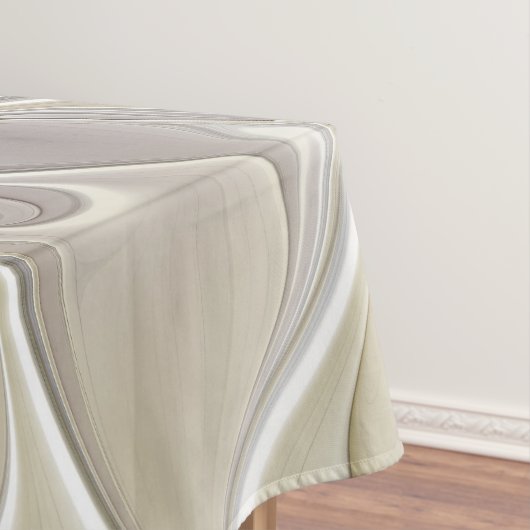 Vloeiend met goudmatige Abstracte fractale bloem Tafelkleed (Voorbeeld)