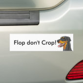 Vloeiend niet. Doberman Natural Uncroded Bumpersticker (Op auto)