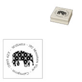Vloeiend olifant Adres Rubberstempel (Gestempeld)