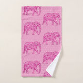 Vloeiend olifant, Fuchsia en Pastel Roze Bad Handdoek (Handdoek)