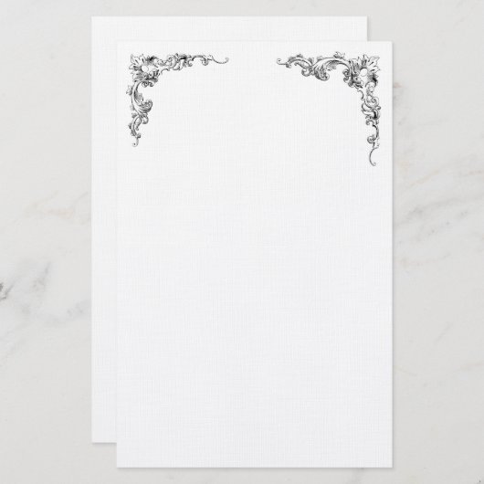 Vloeiend ontwerp rechts en links briefpapier (Voorkant / Achterkant)