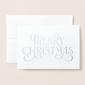 Vloeiend prettig kerstontwerp folie kaarten (Voorkant met envelop)
