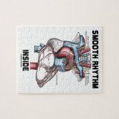 Vloeiend ritme binnenin (medisch anatomisch hart) legpuzzel (Horizontaal)