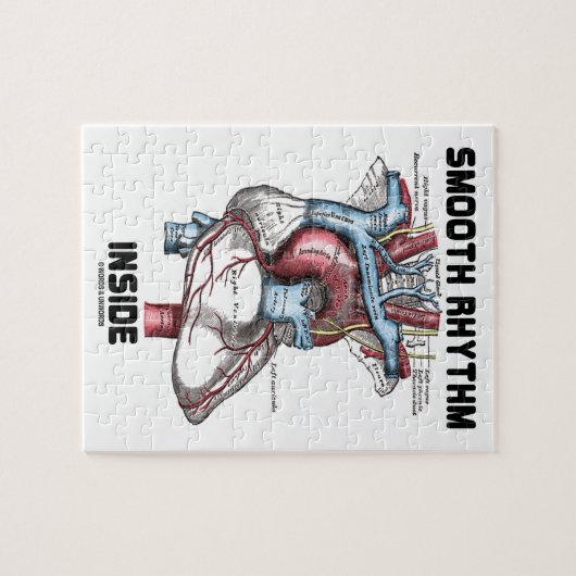 Vloeiend ritme binnenin (medisch anatomisch hart) legpuzzel (Horizontaal)