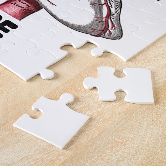 Vloeiend ritme binnenin (medisch anatomisch hart) legpuzzel (Zijkant)