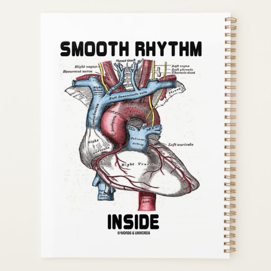 Vloeiend ritme in medisch anatomisch hart planner (Achterkant)