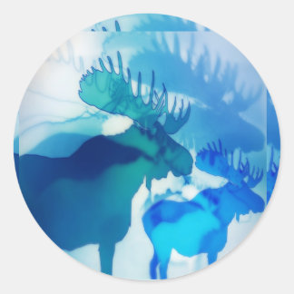 vloeiend ronde sticker