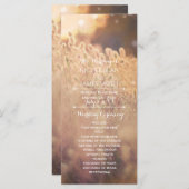 Vloeiend Rustisch country Wedding Program Rack Programma (Voorkant / Achterkant)