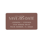 Vloeiend script | Datum opslaan Etiket (Voorkant)