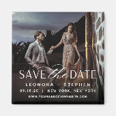 Vloeiend script | De foto bewaart de Datum Magneet (Voorkant)