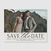 Vloeiend script | Foto Save the Date Magnet (Voorkant)