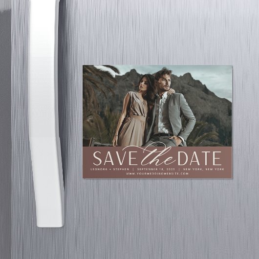Vloeiend script | Foto Save the Date Magnet