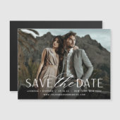 Vloeiend script | Horizontale foto slaat de datum  (Voorkant / Achterkant)