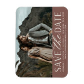 Vloeiend script | Horizontale foto slaat de datum Magneet (Verticaal)