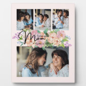 Vloeiend script je moeder 4 Foto Collage Fotoplaat (Voorkant)