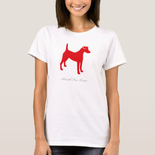 Vloeiend T-shirt voor de T-T-troep (rood silhouet)