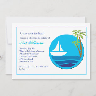 Vloeiend verzorgen Nautical Invitation Kaart