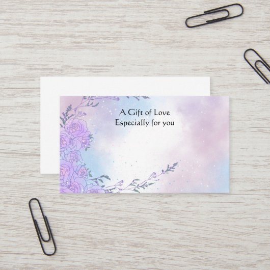 Vloeiend Visitekaartje met ventilatorventilator (Voorkant / Achterkant in situ)