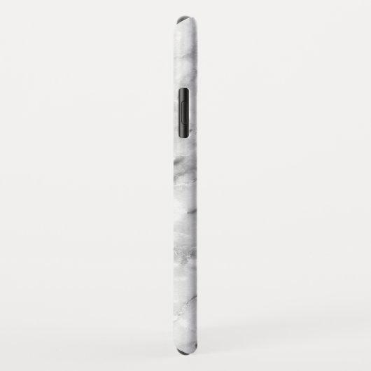 Vloeiend wit en donkergrijze marmer Case-Mate iPhone case (Achterkant/rechts)