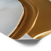 Vloeiende abstracte goud-navy strand poster (Hoek)