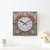 Vloeiende Art Deco Vierkante Klok (Huis)