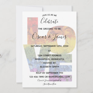 Vloeiende bloemen Uitnodiging Groom Groeven-Sex