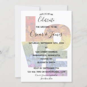 Vloeiende bloemen Uitnodiging Groom Groeven-Sex