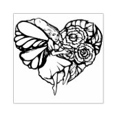 Vloeiende bloemenbakkerij 	rubberstempel (Afrduk)